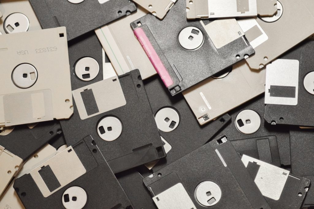 Un ensemble de disquettes