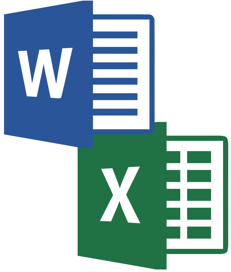 Le logo Word et Excel